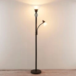 Lucande Lampadaire Indirect Dunja Avec Liseuse -EGLO || By Rydens || Lucande Soldes 9620273 4