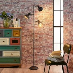 Lampadaire Lilly Noir à Trois Spots