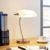 Lampe De Banquier Selea Avec Abat-jour Verre Blanc -EGLO || By Rydens || Lucande Soldes 9621921