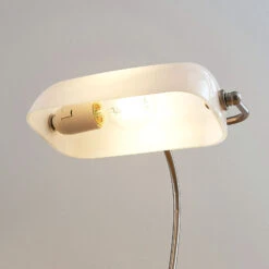 Lampe De Banquier Selea Avec Abat-jour Verre Blanc -EGLO || By Rydens || Lucande Soldes 9621921 7