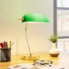 Lampe à Poser Selea Couleur Laiton, Abat-jour Vert -EGLO || By Rydens || Lucande Soldes 9621923