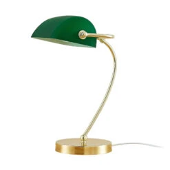Lampe à Poser Selea Couleur Laiton, Abat-jour Vert -EGLO || By Rydens || Lucande Soldes 9621923 2