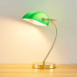 Lampe à Poser Selea Couleur Laiton, Abat-jour Vert -EGLO || By Rydens || Lucande Soldes 9621923 4