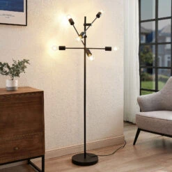 Lindby Estar Lampadaire En Métal, à 6 Lampes