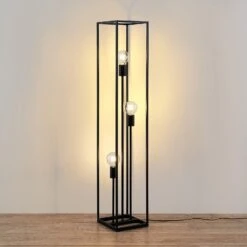 Lindby Krisha Lampadaire En Acier Noir, à 3 Lampes -EGLO || By Rydens || Lucande Soldes 9627257 2