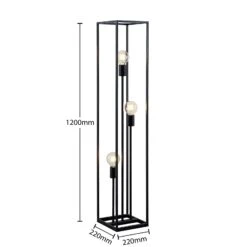 Lindby Krisha Lampadaire En Acier Noir, à 3 Lampes -EGLO || By Rydens || Lucande Soldes 9627257 6