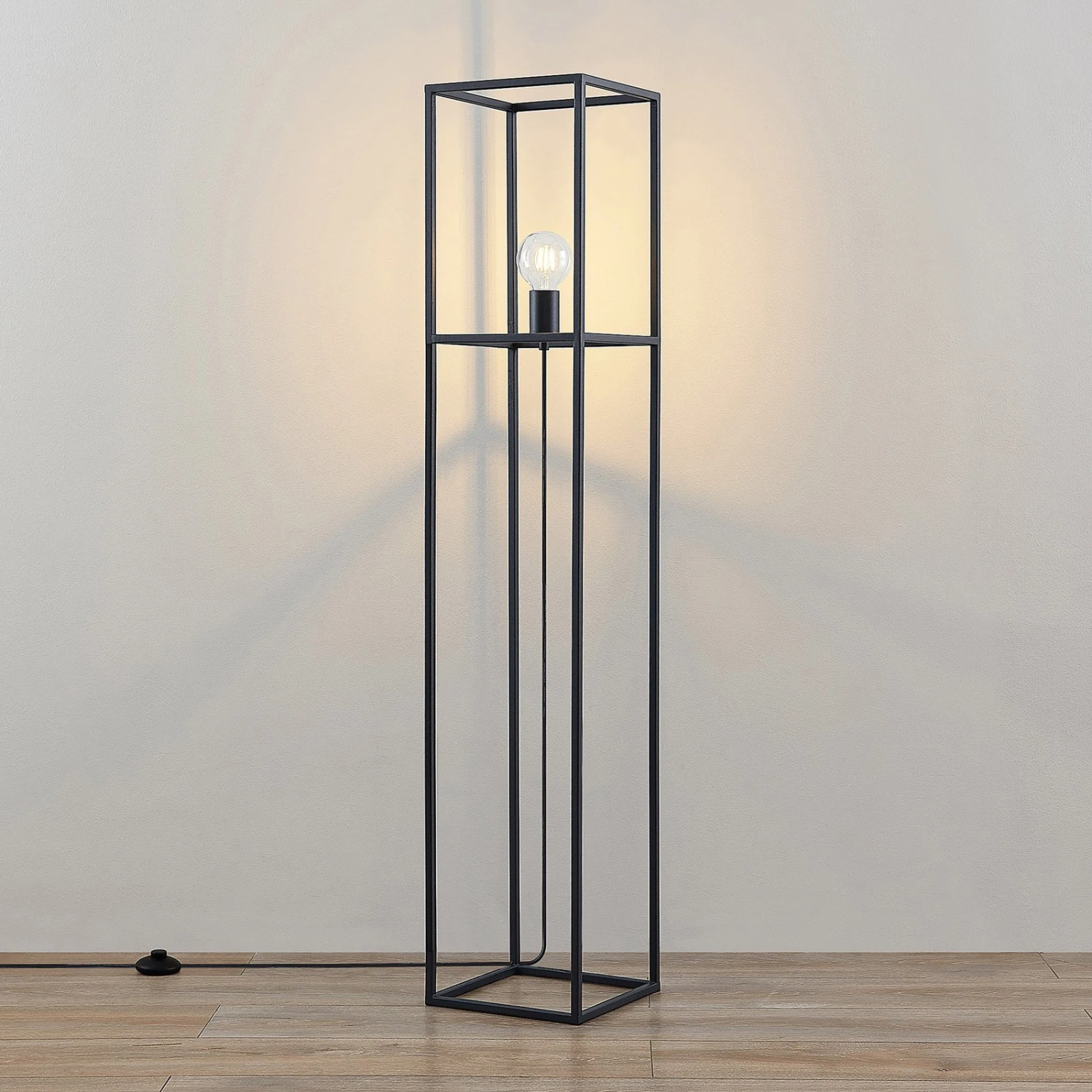 Lindby Jordana Lampadaire, Cadre, Noir, 1 lampe 7 Lindby Jordana Lampadaire, Cadre, Noir, 1 lampe – Image 5
