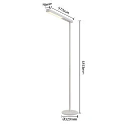 Prios Jalima Lampadaire De Bureau LED, Blanc -EGLO || By Rydens || Lucande Soldes 9628209 3