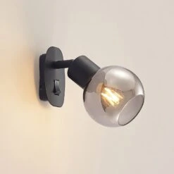 Lindby Lioma Lampe Sur Prise, Inclinable, Noire -EGLO || By Rydens || Lucande Soldes 9628266 4
