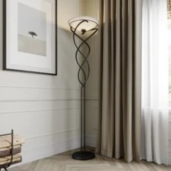 Lindby Lilou Lampadaire Indirect, Brun Ancien