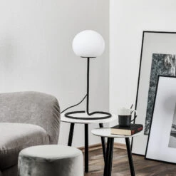 WEVER & DUCRÉ Dro 2.0 Lampe Table Pied Noir-blanc -EGLO || By Rydens || Lucande Soldes 9658048 2