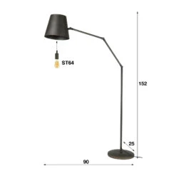 Lampadaire Arretona En Anthracite -EGLO || By Rydens || Lucande Soldes 9911009 6