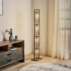 Lampe Sur Pied Perpendillu, à Quatre Lampes -EGLO || By Rydens || Lucande Soldes 9911021 1