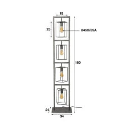 Lampe Sur Pied Perpendillu, à Quatre Lampes -EGLO || By Rydens || Lucande Soldes 9911021 9