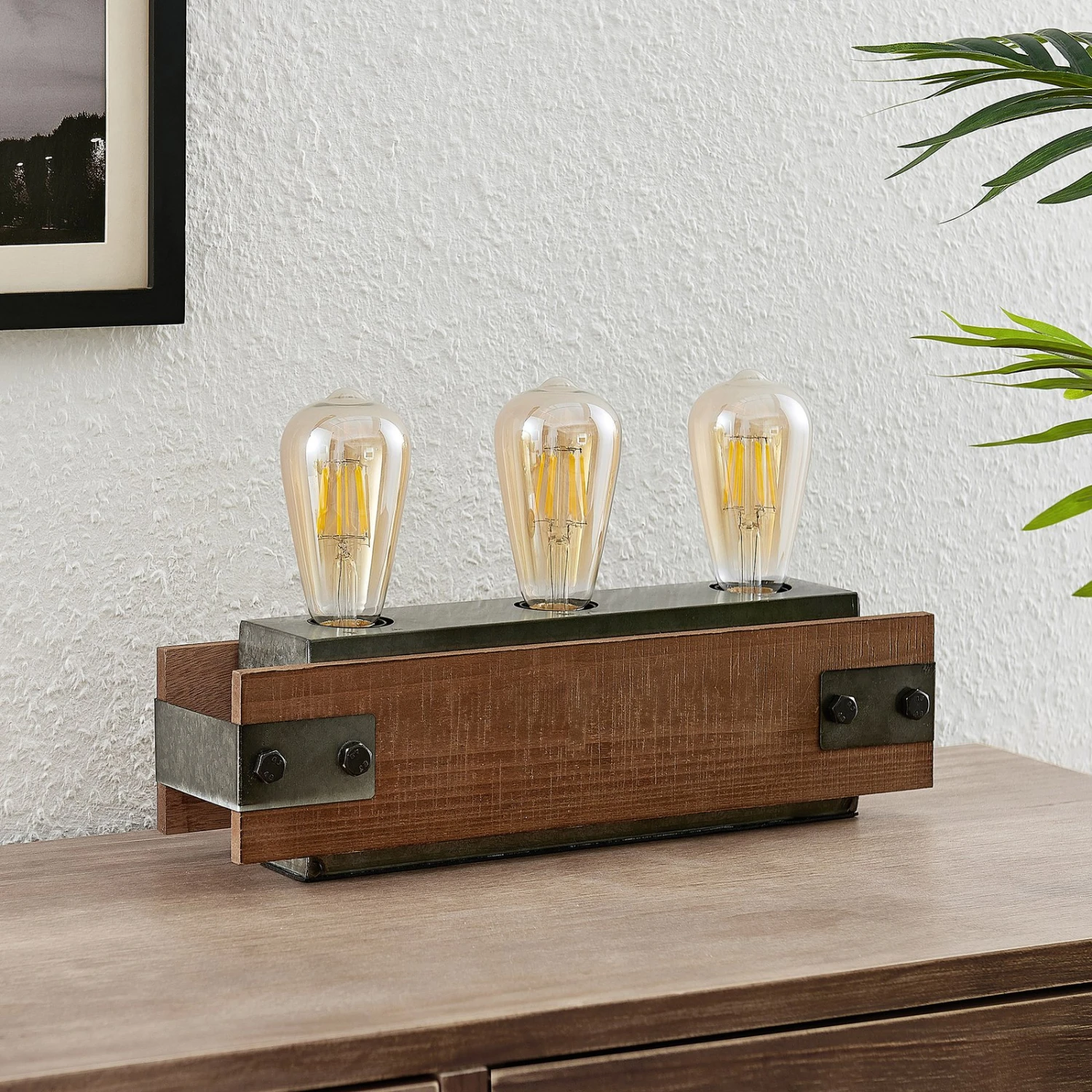 Lindby Nilaska Lampe à Poser à 3 Lampes 4 Lindby Nilaska Lampe à Poser à 3 Lampes – Image 2