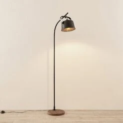 Lindby Rubinjo Lampadaire Pied En Bois, à 1 Lampe -EGLO || By Rydens || Lucande Soldes 9921016 2