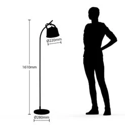 Lindby Rubinjo Lampadaire Pied En Bois, à 1 Lampe -EGLO || By Rydens || Lucande Soldes 9921016 6