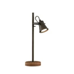 Lindby Grandesa Lampe à Poser Avec Pied En Bois -EGLO || By Rydens || Lucande Soldes 9921025 5
