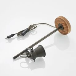 Lindby Grandesa Lampe à Poser Avec Pied En Bois -EGLO || By Rydens || Lucande Soldes 9921025 7