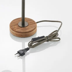 Lindby Grandesa Lampe à Poser Avec Pied En Bois -EGLO || By Rydens || Lucande Soldes 9921025 8