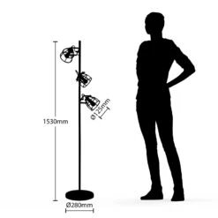 Lindby Rutger Lampadaire, à 3 lampes -EGLO || By Rydens || Lucande Soldes 9921031 6