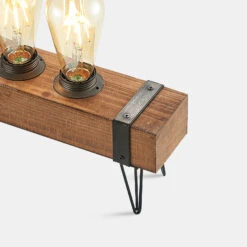 Lindby Sverina Lampe à Poser En Bois, à 4 Lampes 15 Lindby Sverina Lampe à Poser En Bois, à 4 Lampes -EGLO || By Rydens || Lucande Soldes 9921047 4