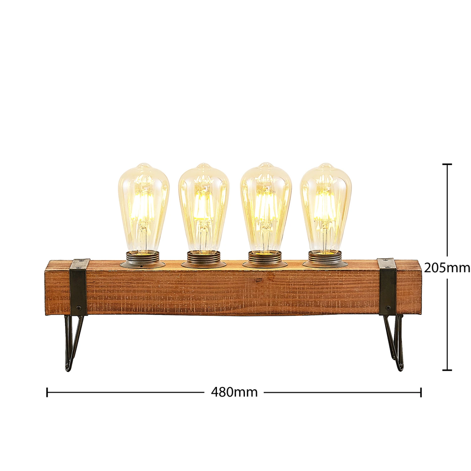 Lindby Sverina Lampe à Poser En Bois, à 4 Lampes 9 Lindby Sverina Lampe à Poser En Bois, à 4 Lampes – Image 7