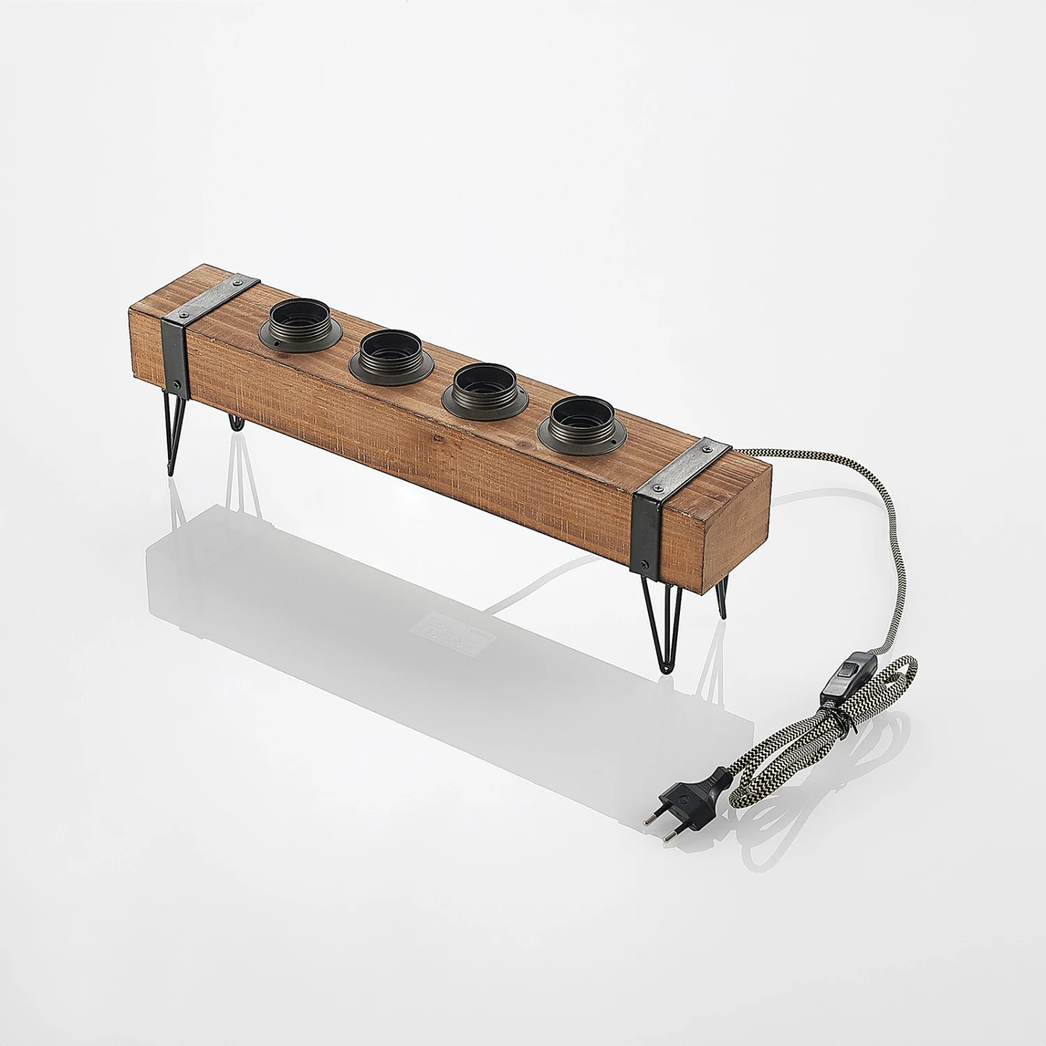 Lindby Sverina Lampe à Poser En Bois, à 4 Lampes 10 Lindby Sverina Lampe à Poser En Bois, à 4 Lampes – Image 8