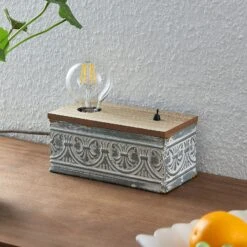 Lindby Mella Lampe à Poser Au Caractère Vintage -EGLO || By Rydens || Lucande Soldes 9921081 2