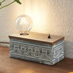 Lindby Mella Lampe à Poser Au Caractère Vintage