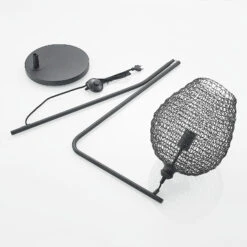 Lindby Benja Lampadaire, Aspect Mailles, Noir -EGLO || By Rydens || Lucande Soldes 9921094 8