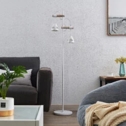 Lindby Pimana Lampadaire 2 Abat-jour En Céramique -EGLO || By Rydens || Lucande Soldes 9921111 1