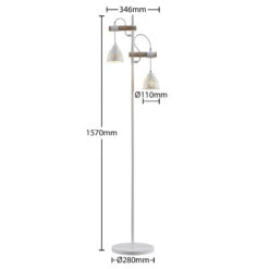 Lindby Pimana Lampadaire 2 Abat-jour En Céramique -EGLO || By Rydens || Lucande Soldes 9921111 3