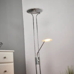 Lampadaire LED Aras Avec Liseuse, Chromé -EGLO || By Rydens || Lucande Soldes 9945224 4