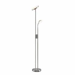 Lindby Seppa Lampadaire LED, Rond, Nickel -EGLO || By Rydens || Lucande Soldes 9945421 5